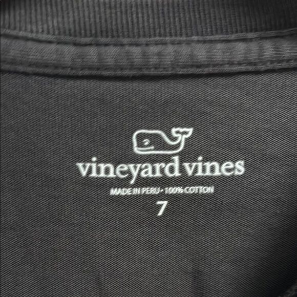 Vineyard Vines charcoal gray and American flag Short Sleeve Tee sz 7 - Picture 2 of 6